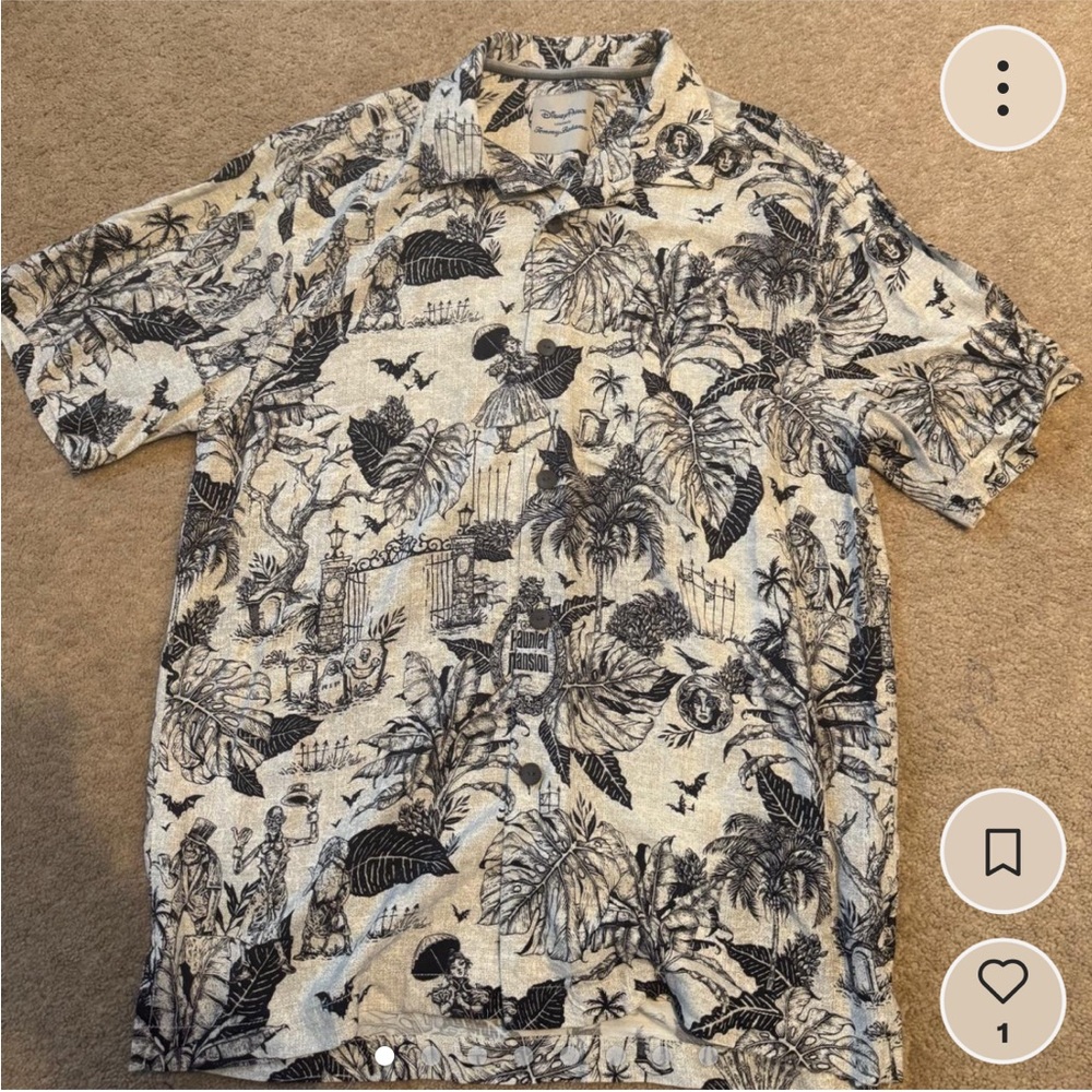 Tommy Bahama Tropical Black and Cream Men's Shirt